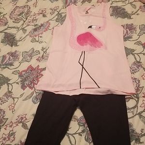 Pink and black outfit